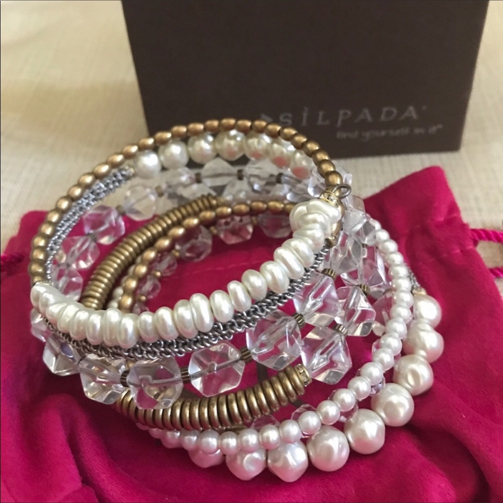 Silpada Practical Pearls Bracelet Glass Pearls